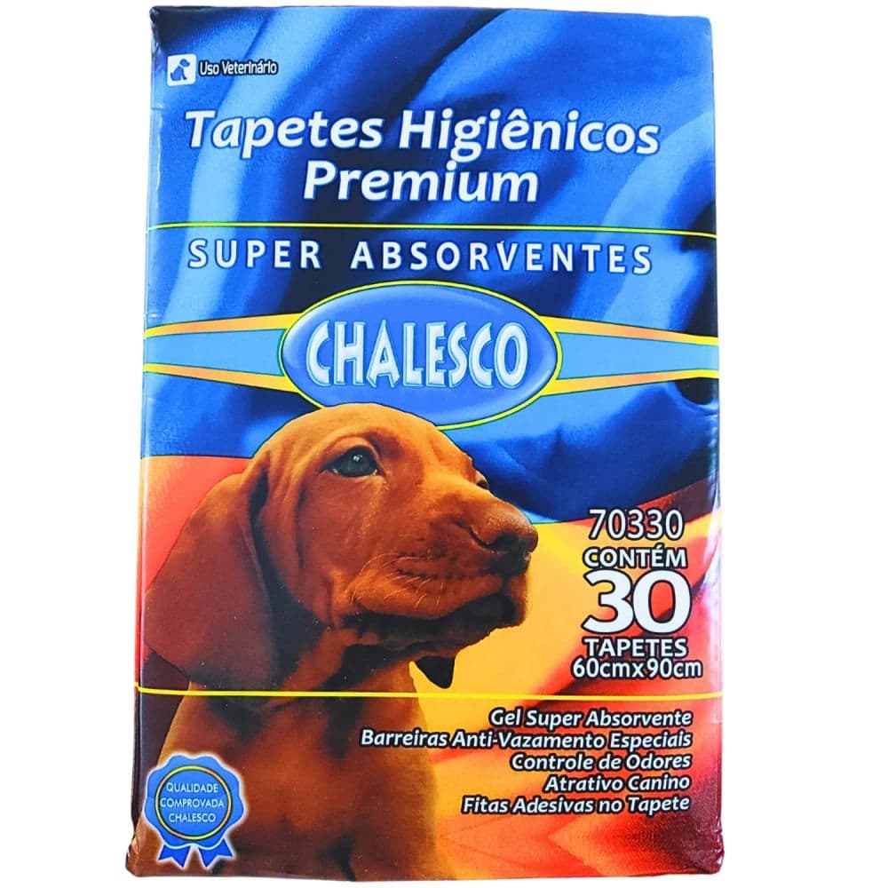 Tapete Higiênico para Cachorro 30 Unidades 90x60cm - Chalesco