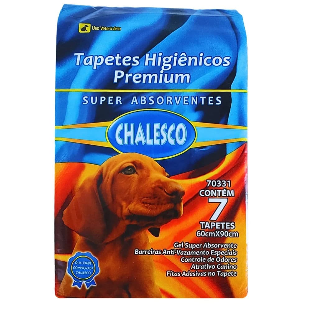 Tapete Higiênico para Cachorro 7 Unidades 90x60cm - Chalesco