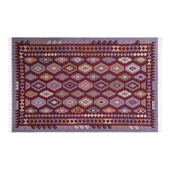 Tapete Retangular 2,5x3,5mm Jolitex Dupla Face Kilim Multicolorido