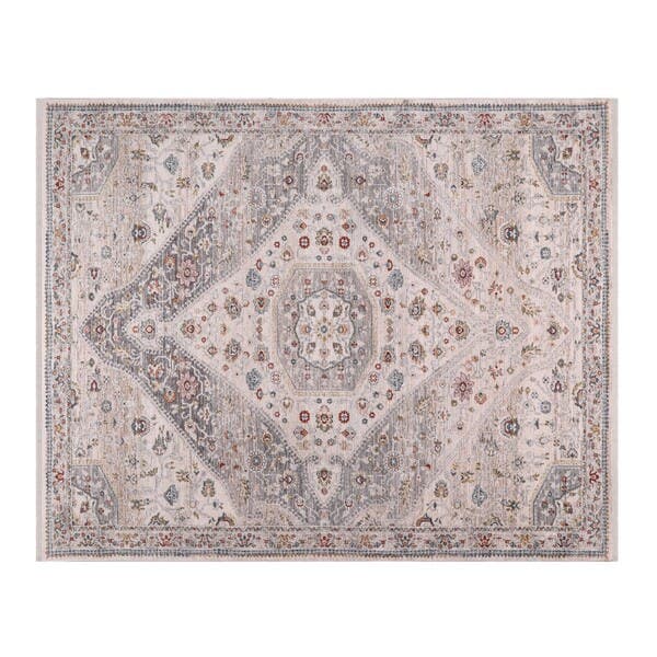 Tapete Retangular 2x2,5m Edantex Coliseo Bege e Cinza