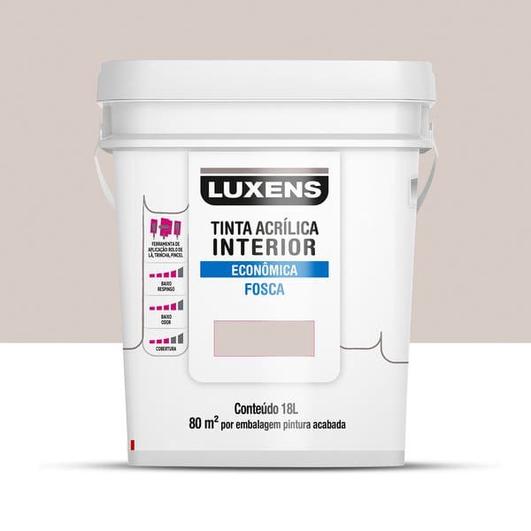 Tinta Acrílica Fosca Econômica Interior Cream 18 L Luxens