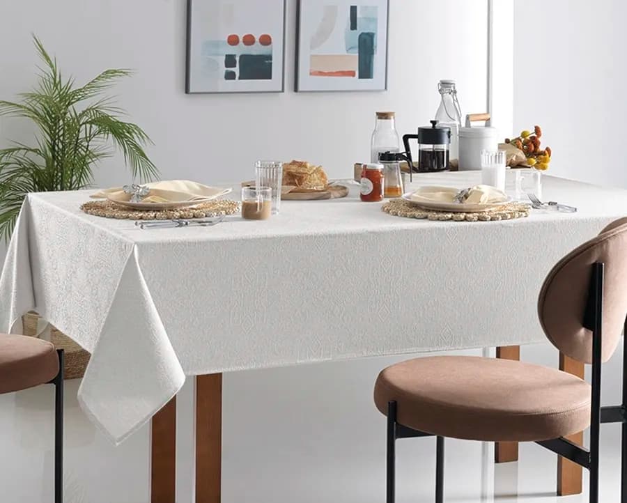 Toalha de Mesa Karsten Sempre Limpa Vilares - Retangular - 1.60x3.20m