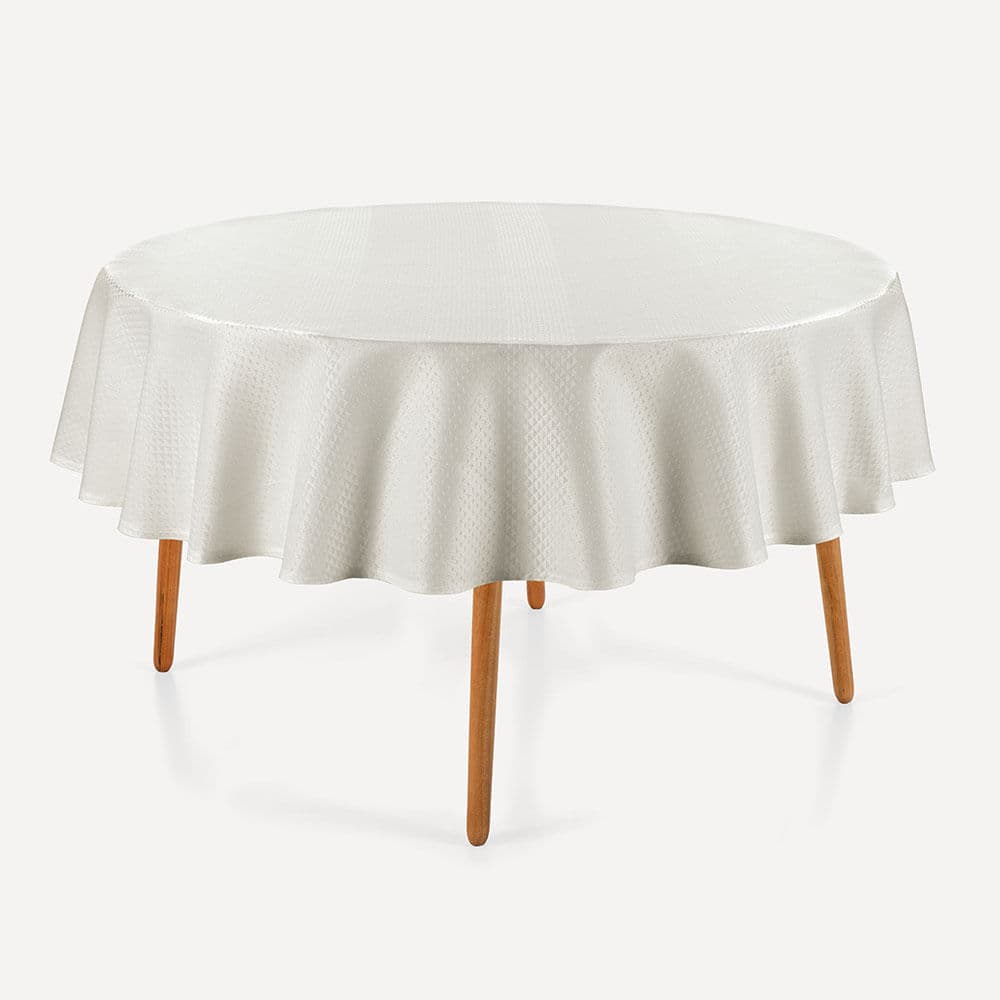 Toalha de Mesa Redonda 6 Lugares 1,78m Oslo Branco