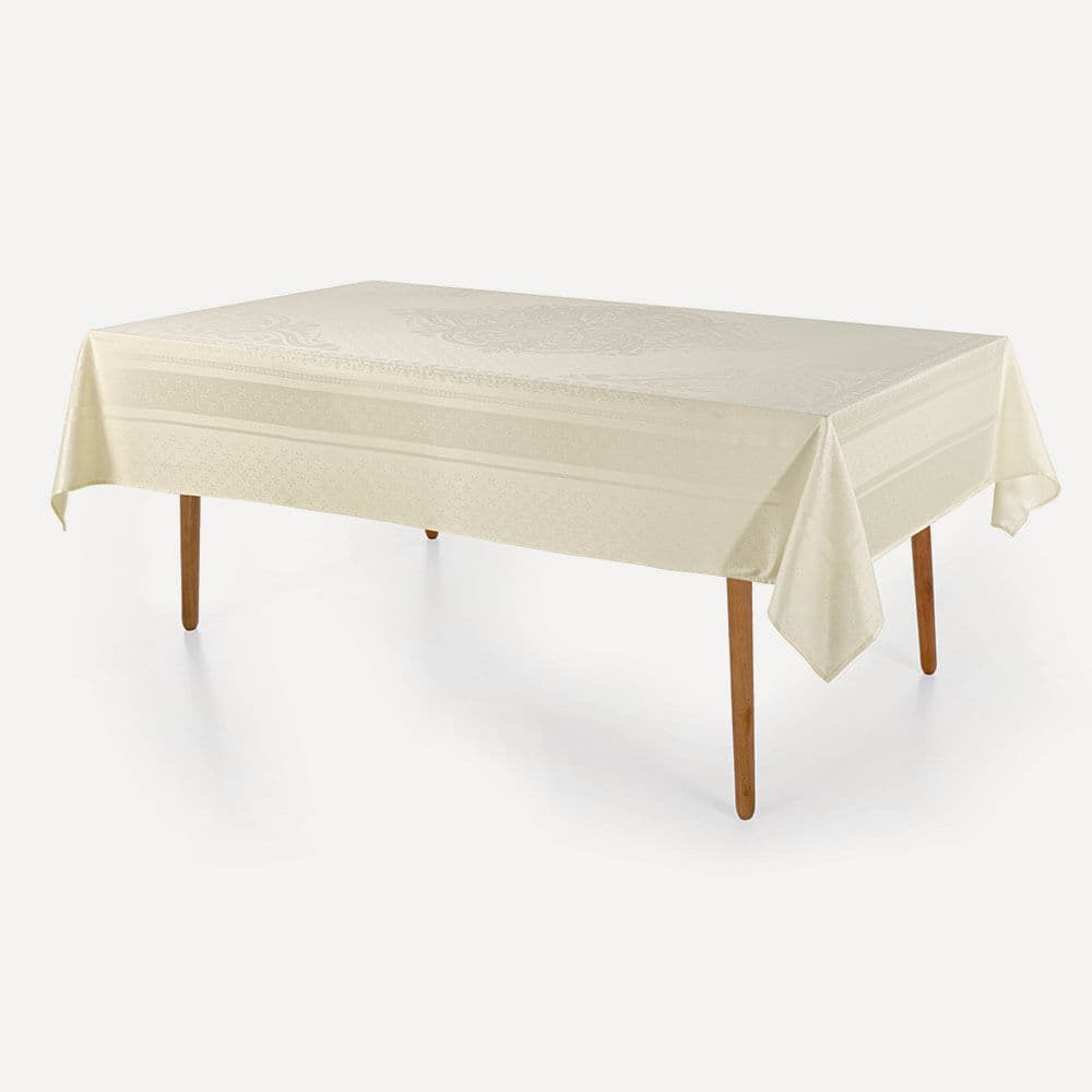 Toalha de Mesa Retangular 6 Lugares Lesier Pérola