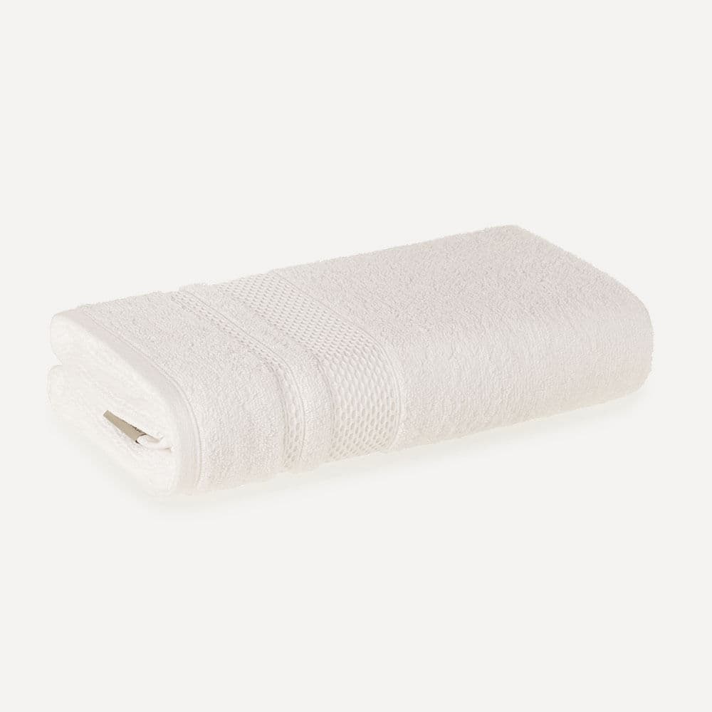 Toalha de Rosto Fio Penteado 100% Algodão Yves Branco
