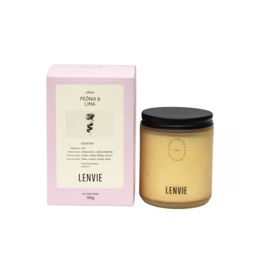 Vela Perfumada Urban Lenvie Peônia & Lima 190 g