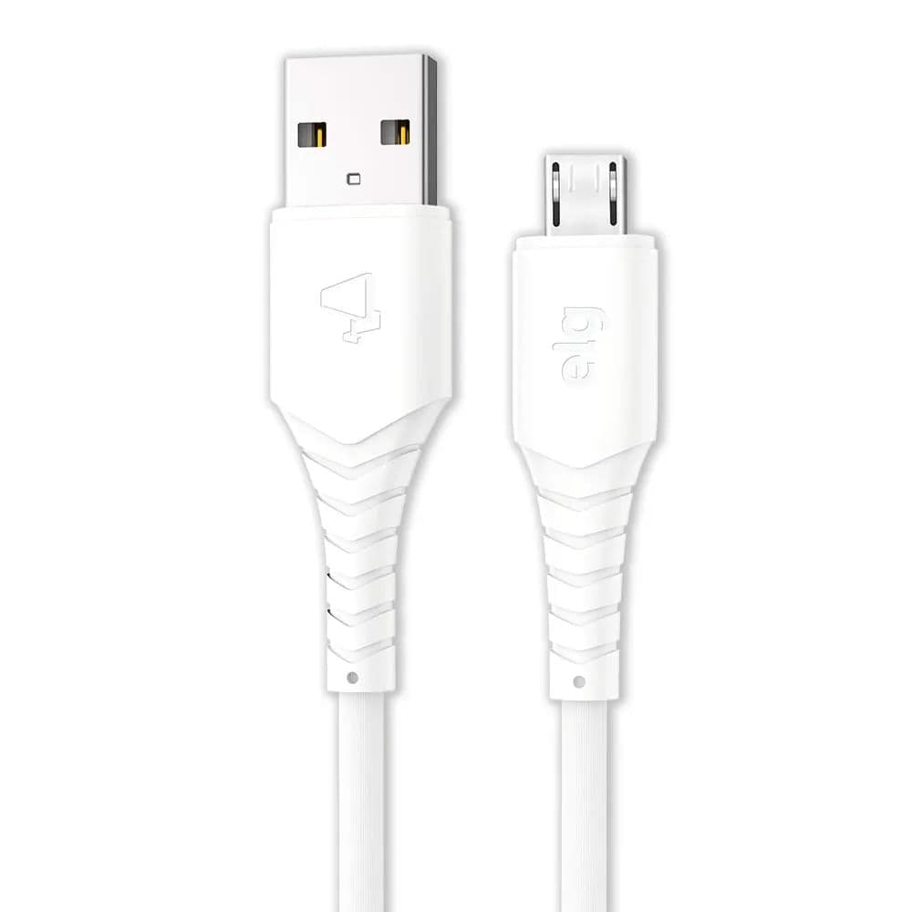 Cabo Micro Usb Emborrachado 1,2m Branco - Elg