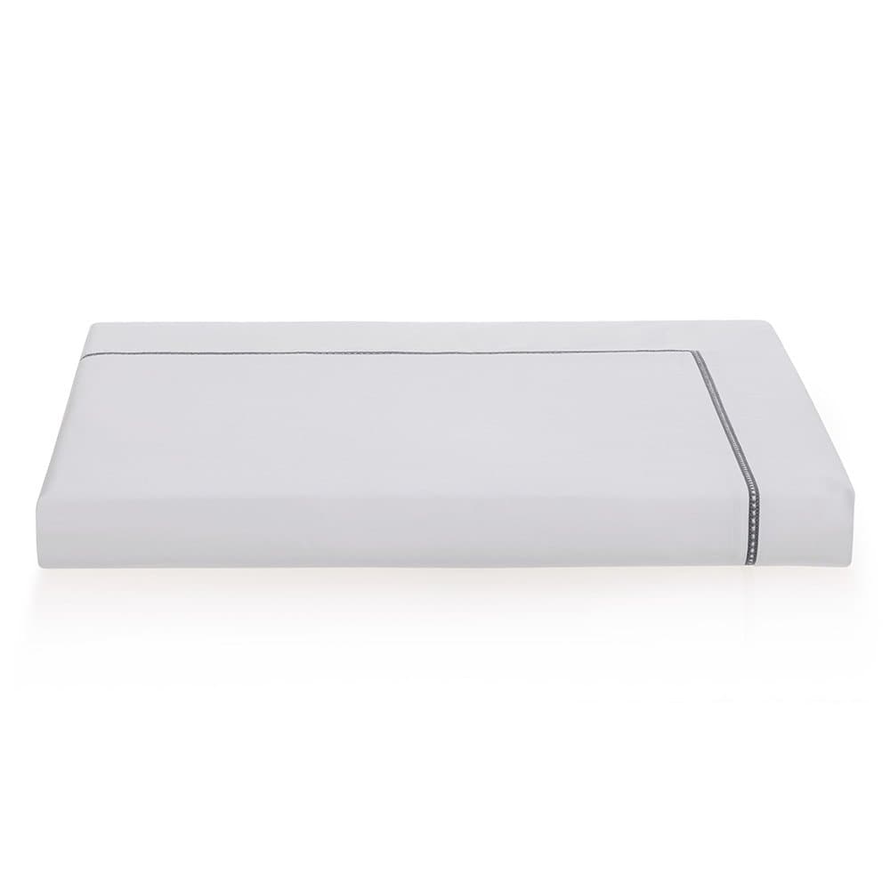 Capa Para Edredom Queen Portello 300 Fios Trussardi Branco e Ardósia 2,50 x 2,70 m