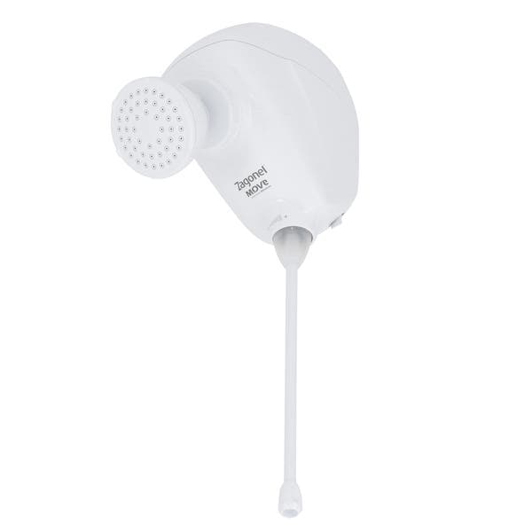 Chuveiro Elétrico Eletrônico 220V 4000w Branco Redondo com Resistência Blindada Move Zagonel