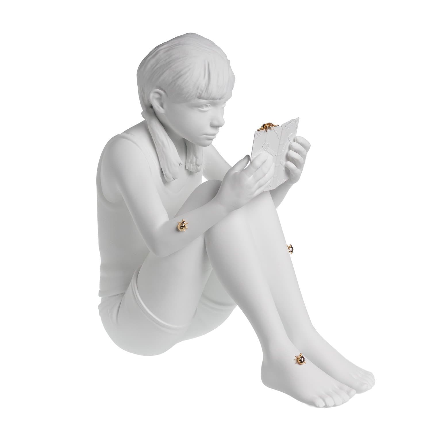 Escultura Menina Livro Sui Objetos 30 x 42 cm