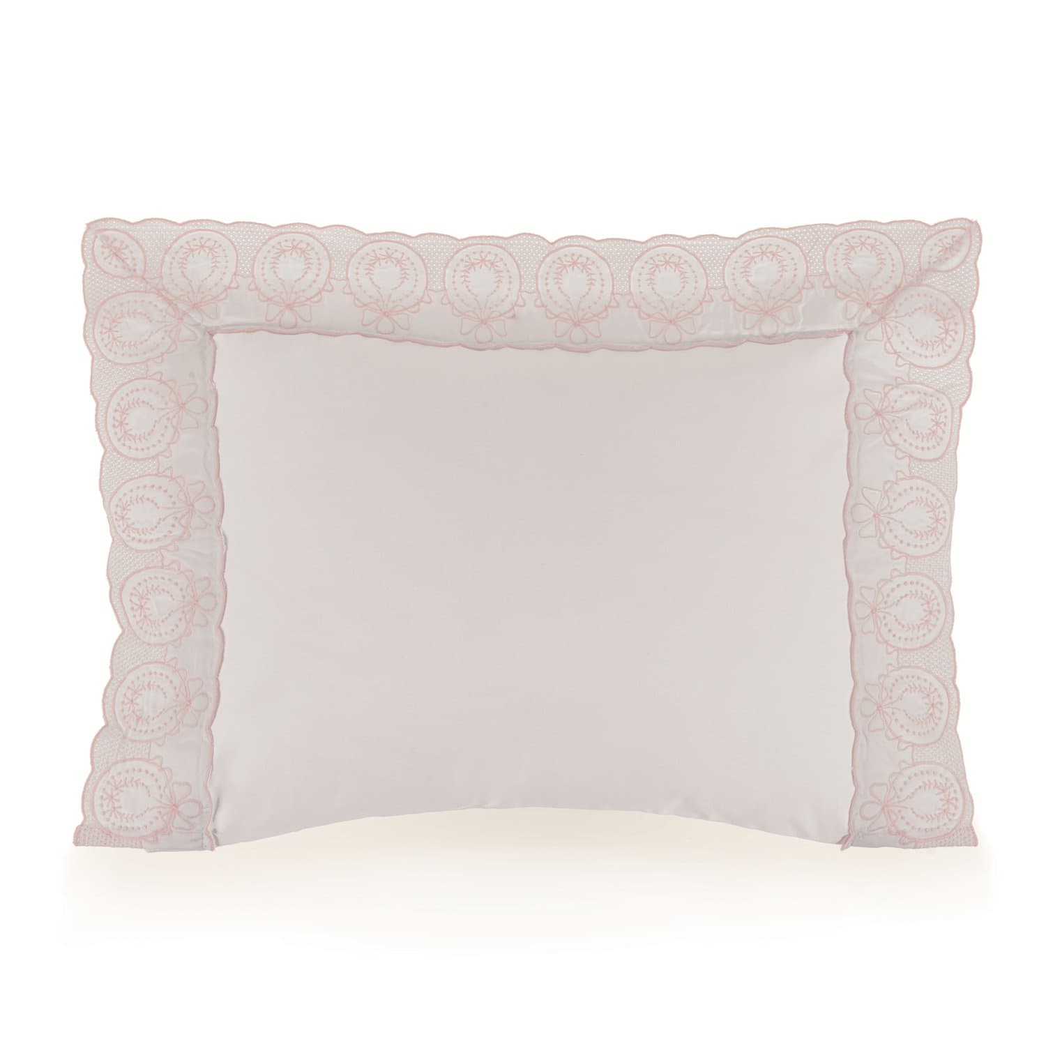 Fronha Bambini Olivia 300 Fios Trussardi Branco e Soft Nude 30cm x 40cm
