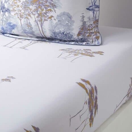 Lençol com Elástico Boreale Queen 300 Fios Yves Delorme Estampado 1,60 x 2,00 m