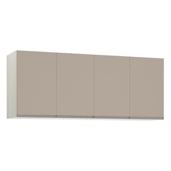 Maleiro Casal para Guarda-Roupa Modulado Legno Crema 4 Portas de Abrir Connect MDP 67,2x165x45cm Prime Luciane