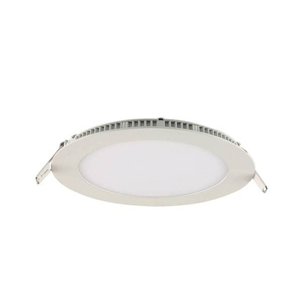 Painel de Led Embutir Redondo Luz Amarela 12W Blumenau Iluminação 17cm 30cm Branco Bivolt