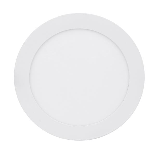 Painel de Led Embutir Redondo Luz Amarela 12W LLUM Bronzearte 17cm 30cm Branco Bivolt