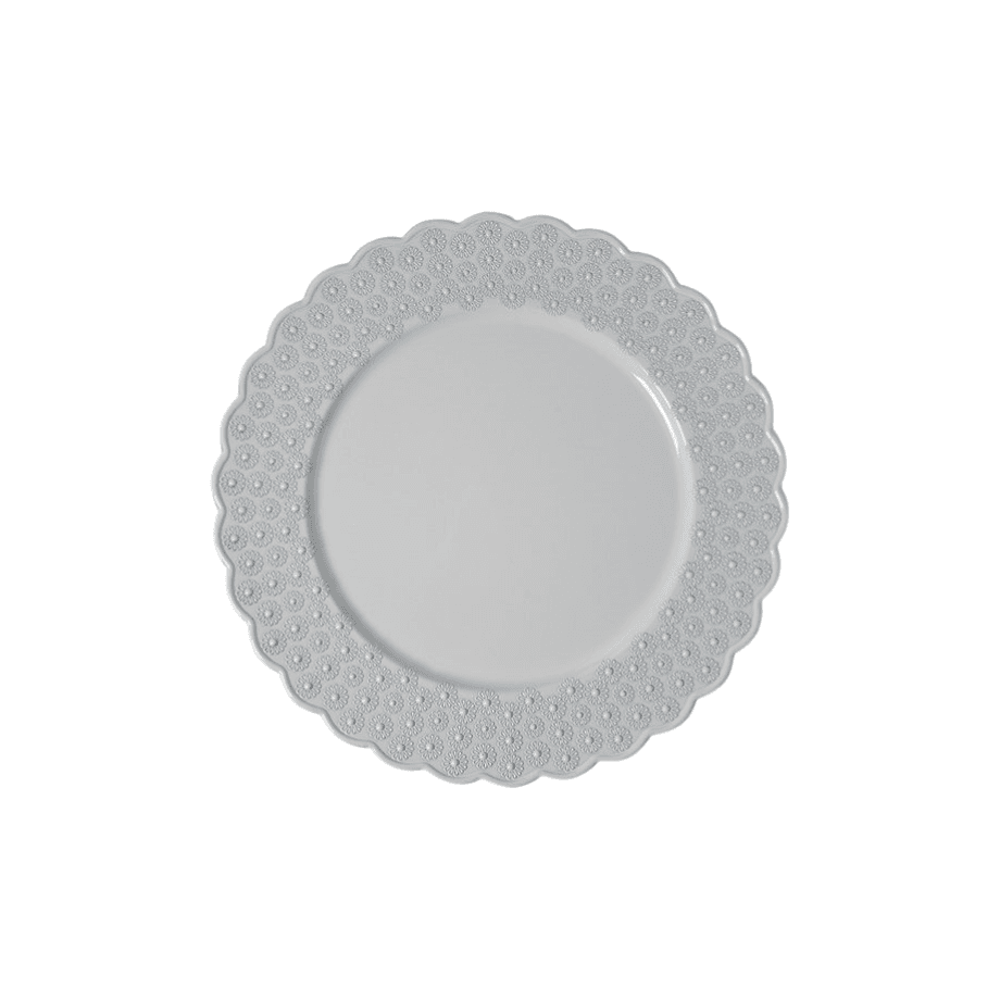 Sousplat para Jantar em Polipropileno Manu Fisch Branco 33 cm
