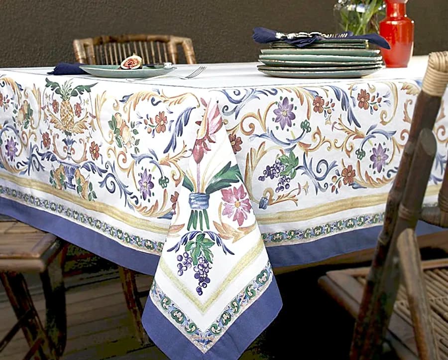 Toalha de Mesa Buddemeyer Impermeável Sicily - Quadrada - 1.80x1.80m