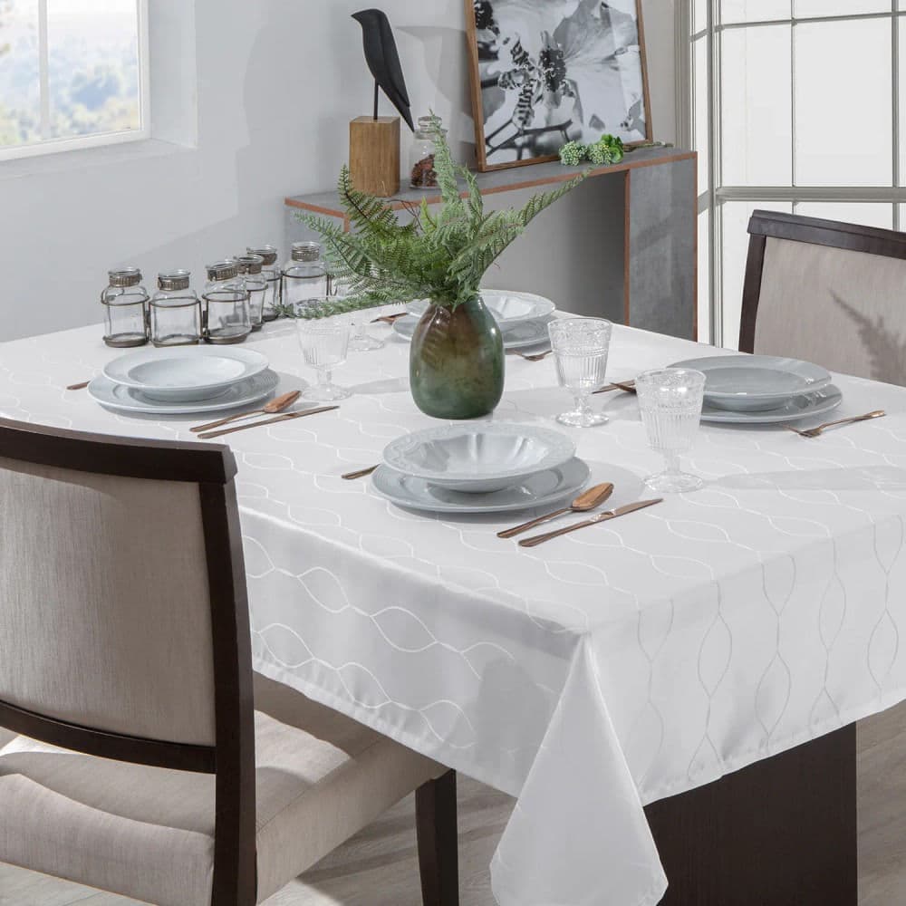 Toalha de Mesa Chá 78x78cm Il Viena Pérola - Branyl
