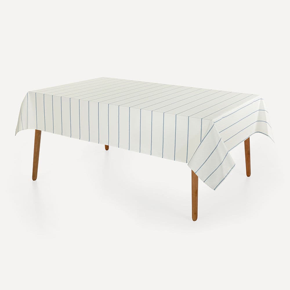 Toalha de Mesa Retangular 10 Lugares Royale Branco/Azul