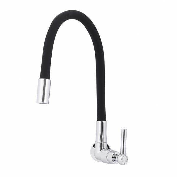 Torneira de Parede para Cozinha com Bica Alta Flexível Cromado Econocozi Jiwi